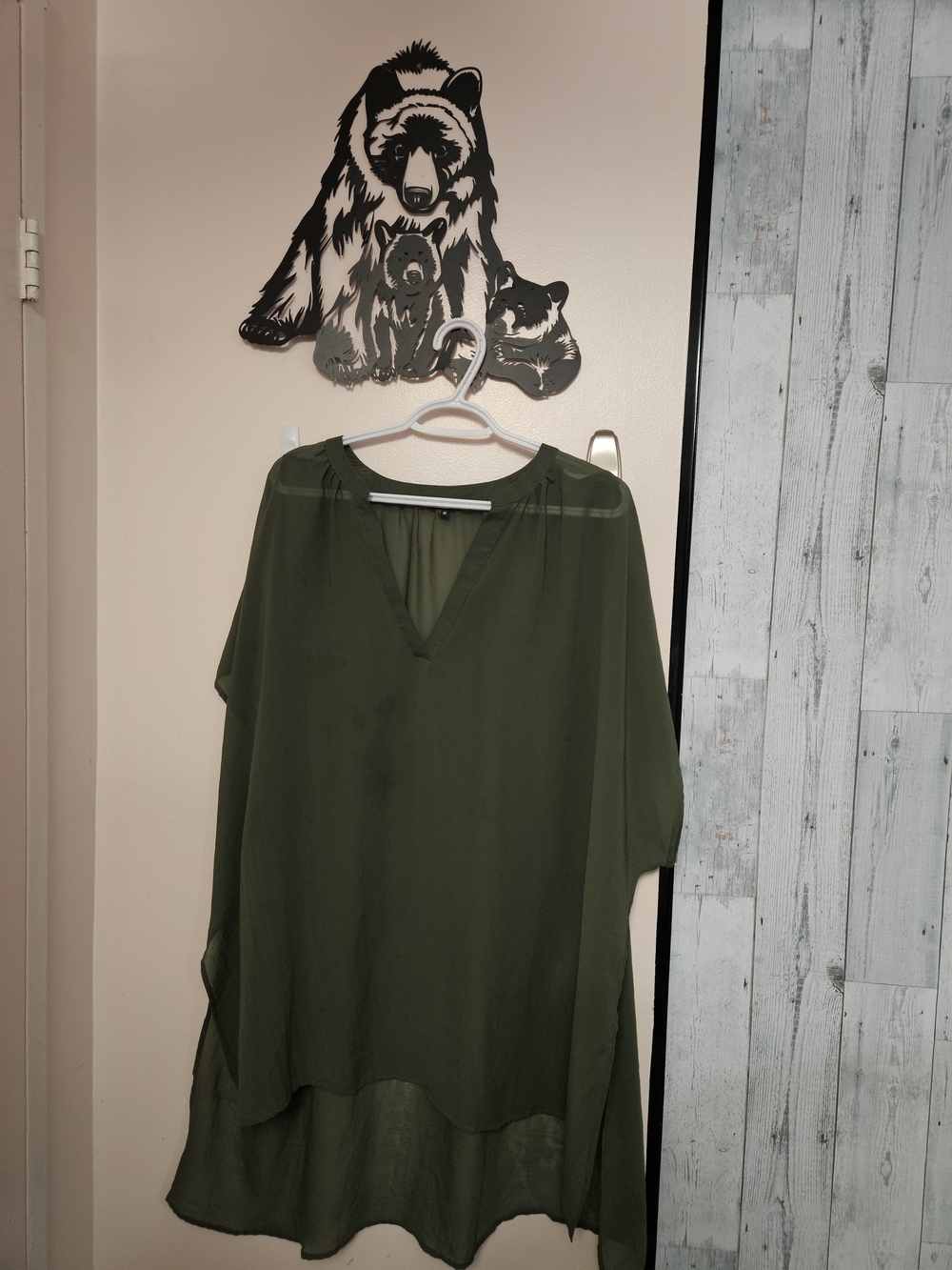 George Olive Green V-Neck Tunic
